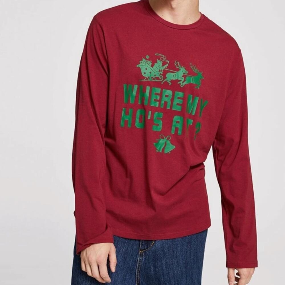 Men's Christmas holiday long sleeve‎ shirt